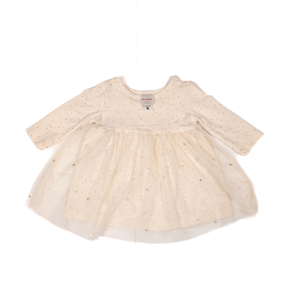 Hanna Andersson Cream and Gold Kids Formal Dress